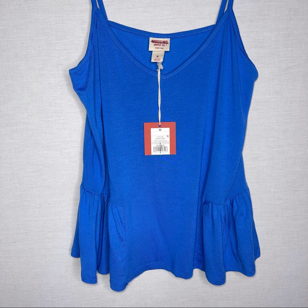 Peplum Waist Spaghetti Strap Blue - Picture 7 of 8